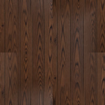 Dark walnut wood panels, colour map